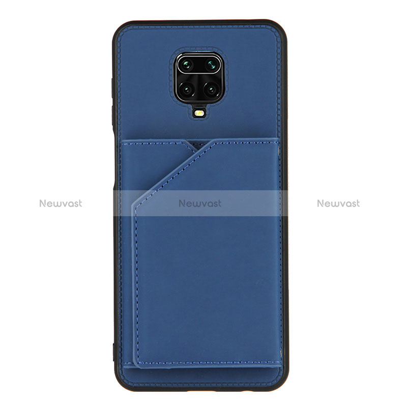 Soft Luxury Leather Snap On Case Cover Y01B for Xiaomi Poco M2 Pro Blue