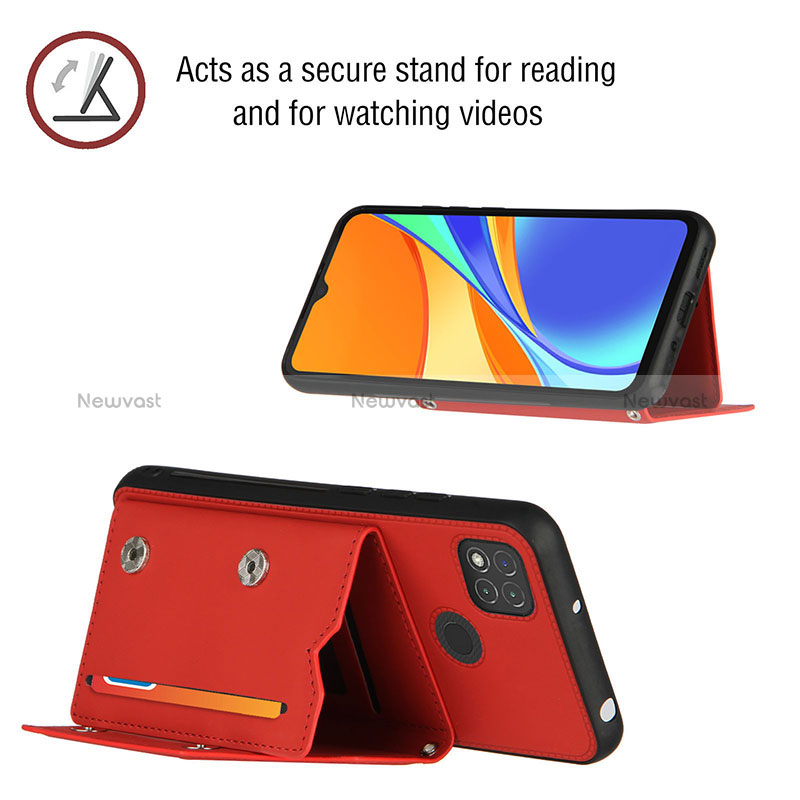 Soft Luxury Leather Snap On Case Cover Y01B for Xiaomi Redmi 9 Activ