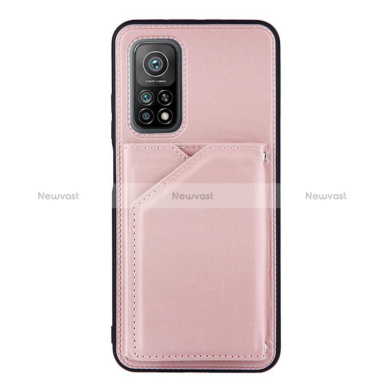 Soft Luxury Leather Snap On Case Cover Y01B for Xiaomi Redmi K30S 5G Rose Gold