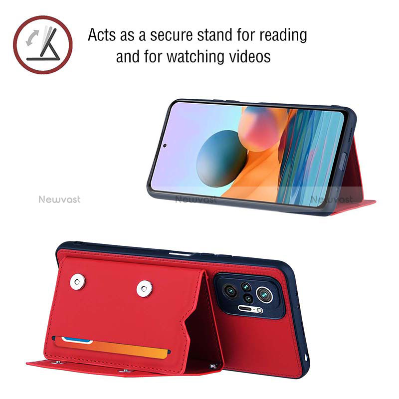 Soft Luxury Leather Snap On Case Cover Y01B for Xiaomi Redmi Note 10 Pro 4G