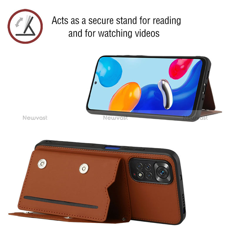 Soft Luxury Leather Snap On Case Cover Y01B for Xiaomi Redmi Note 11 4G (2022)