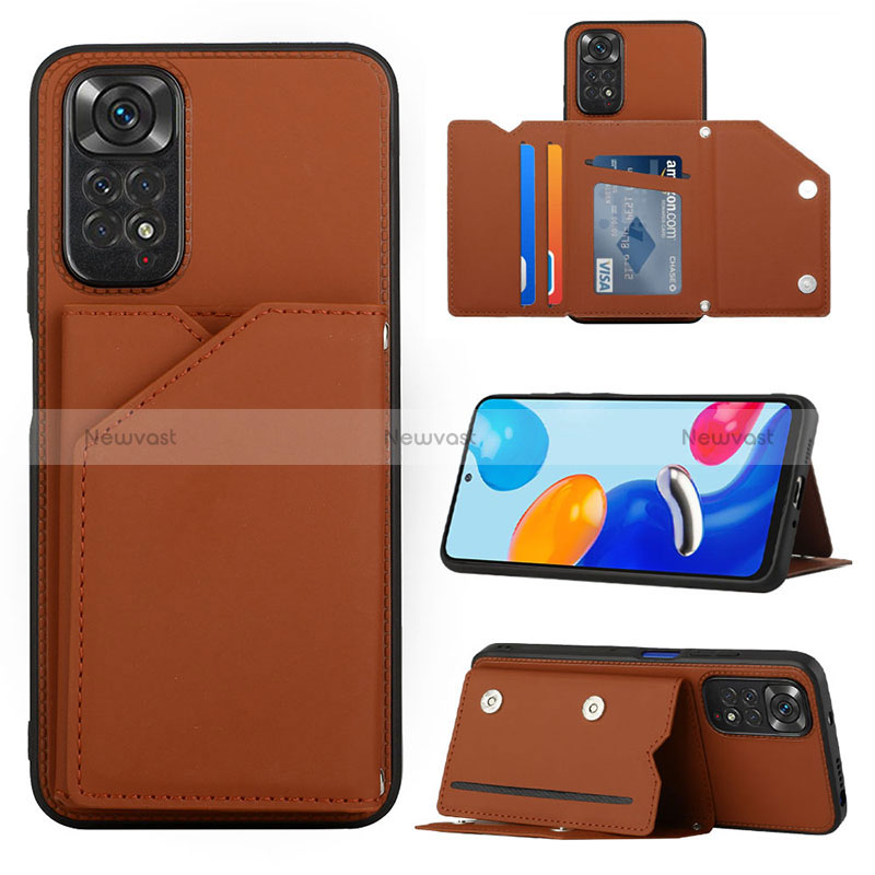 Soft Luxury Leather Snap On Case Cover Y01B for Xiaomi Redmi Note 11S 4G