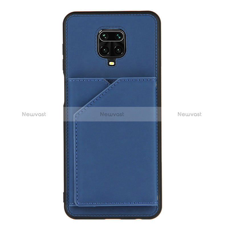 Soft Luxury Leather Snap On Case Cover Y01B for Xiaomi Redmi Note 9 Pro Max Blue