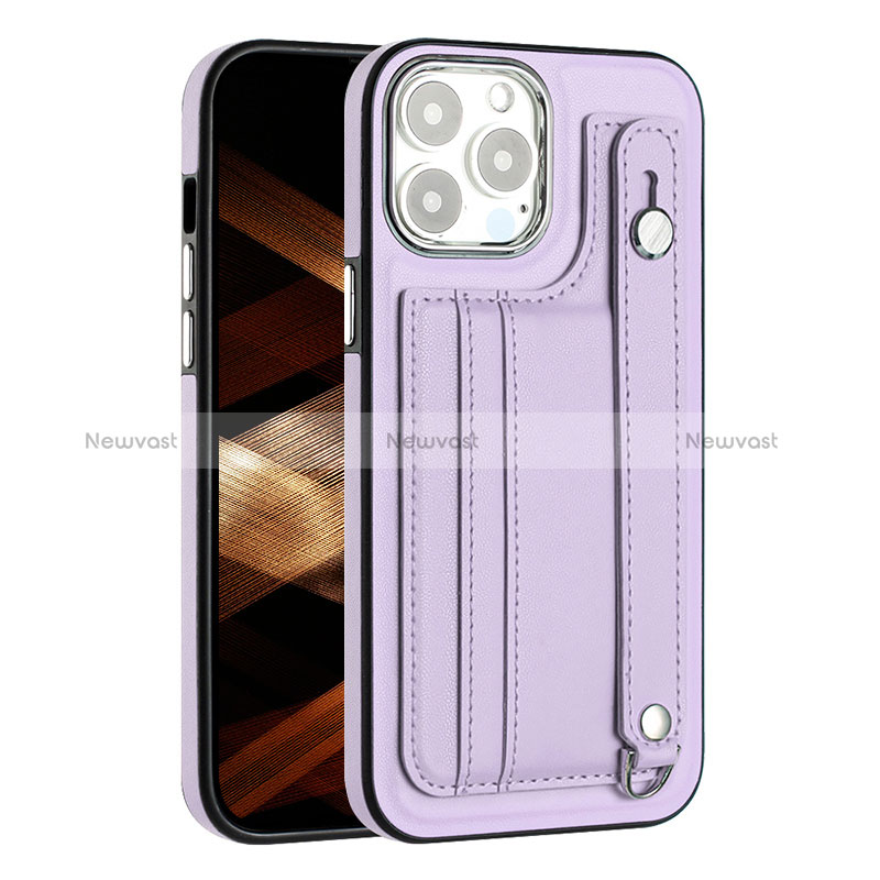 Soft Luxury Leather Snap On Case Cover Y02B for Apple iPhone 15 Pro Max