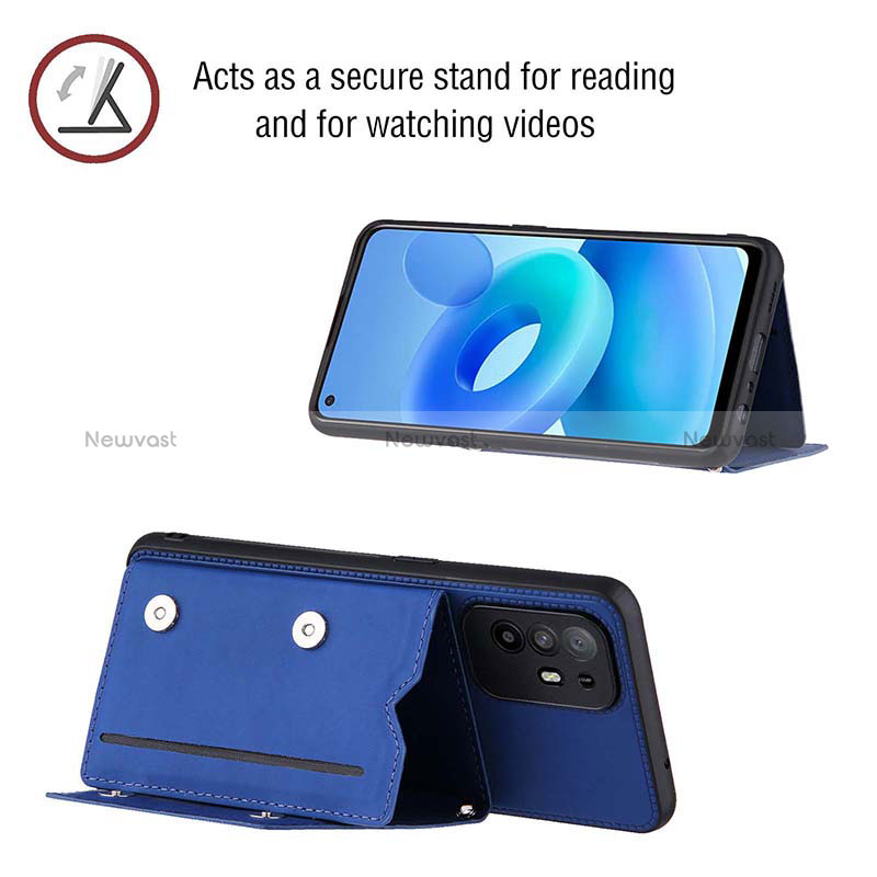 Soft Luxury Leather Snap On Case Cover Y02B for Oppo Reno5 Z 5G