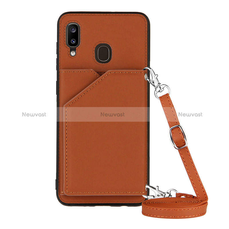 Soft Luxury Leather Snap On Case Cover Y02B for Samsung Galaxy A30