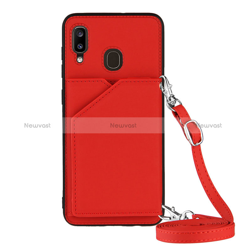 Soft Luxury Leather Snap On Case Cover Y02B for Samsung Galaxy A30