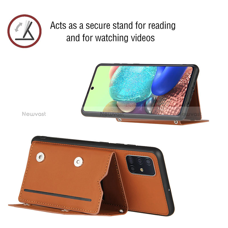 Soft Luxury Leather Snap On Case Cover Y02B for Samsung Galaxy A71 5G