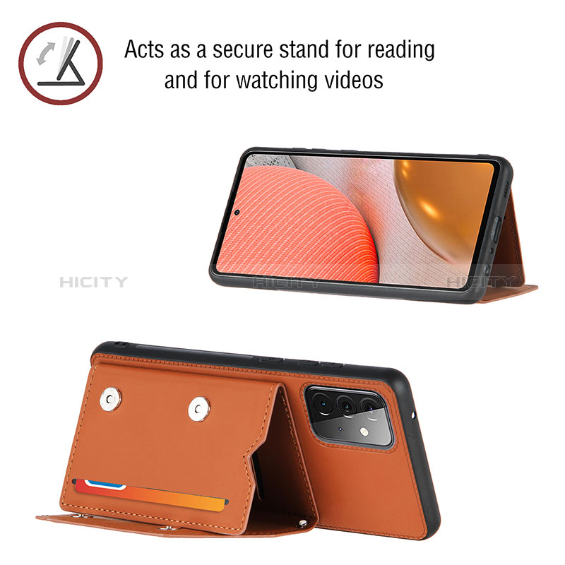 Soft Luxury Leather Snap On Case Cover Y02B for Samsung Galaxy A72 4G