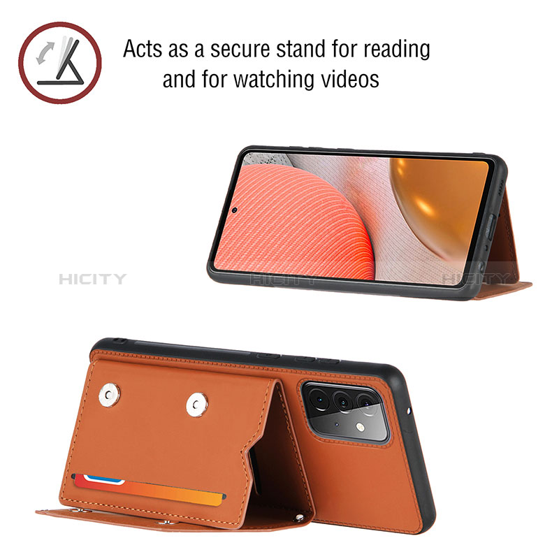 Soft Luxury Leather Snap On Case Cover Y02B for Samsung Galaxy A72 5G