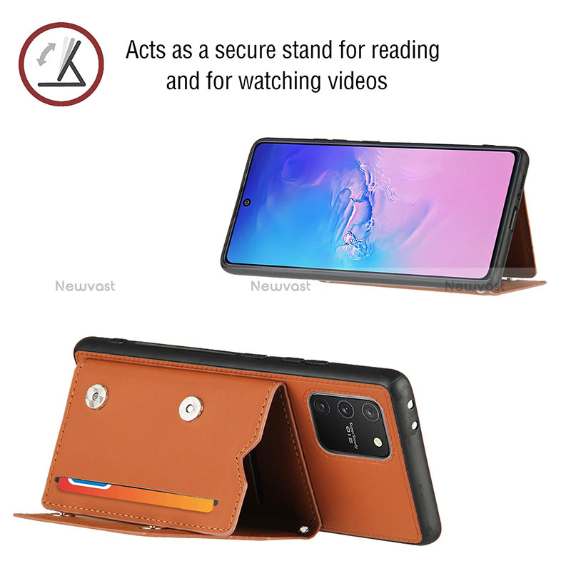 Soft Luxury Leather Snap On Case Cover Y02B for Samsung Galaxy S10 Lite