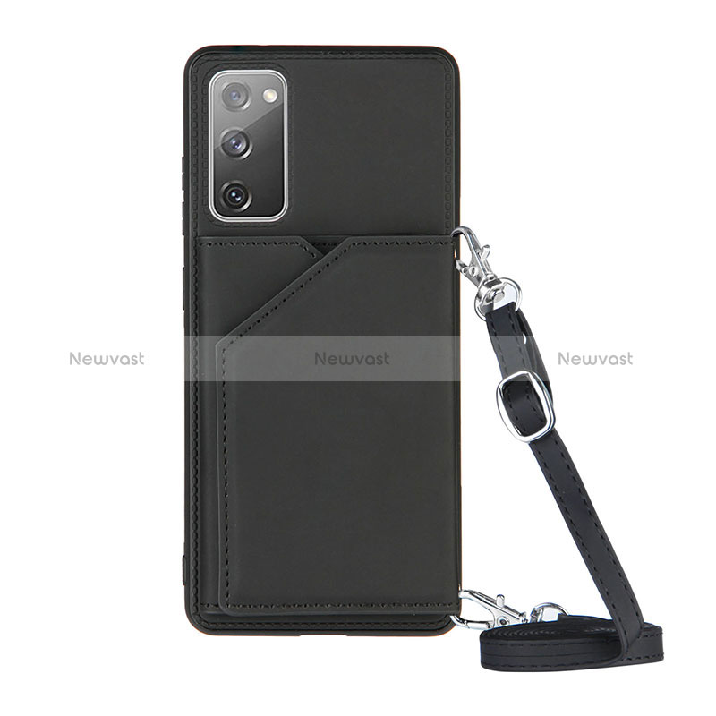 Soft Luxury Leather Snap On Case Cover Y02B for Samsung Galaxy S20 FE (2022) 5G Black