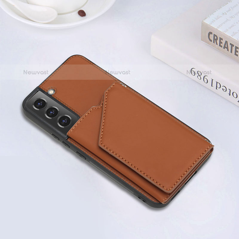 Soft Luxury Leather Snap On Case Cover Y02B for Samsung Galaxy S21 Plus 5G