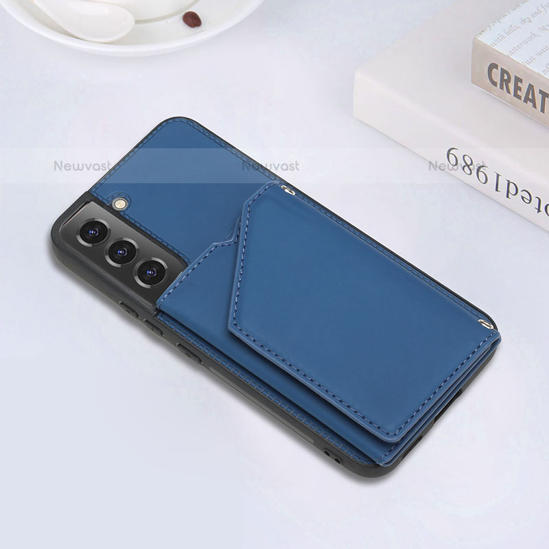 Soft Luxury Leather Snap On Case Cover Y02B for Samsung Galaxy S21 Plus 5G