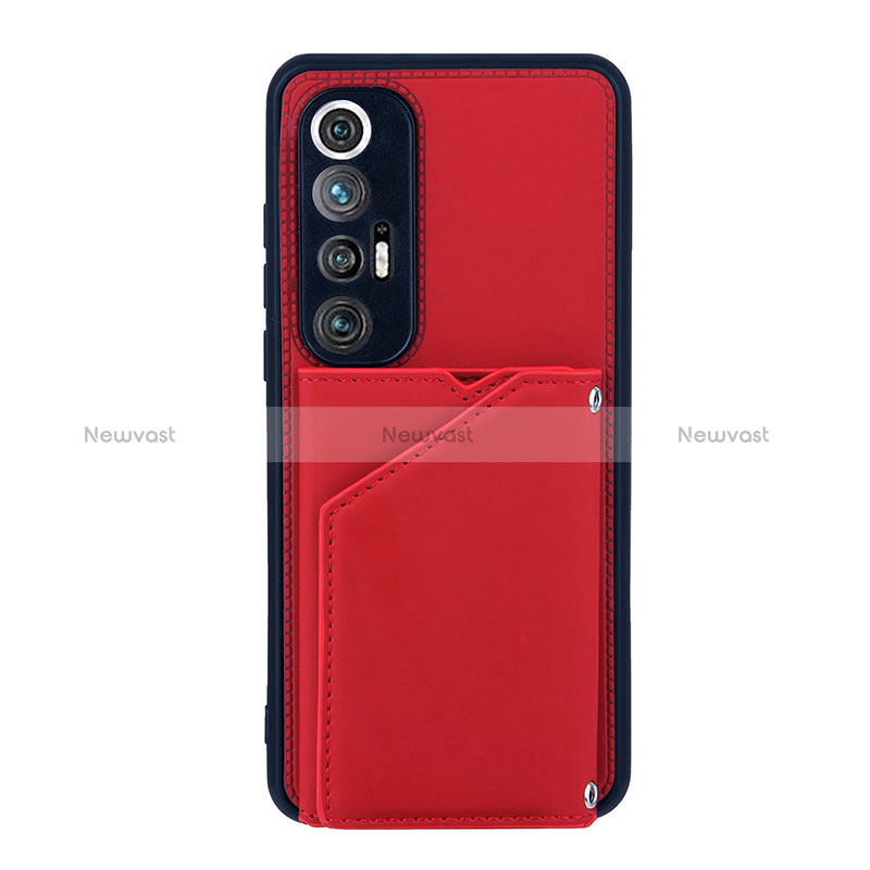 Soft Luxury Leather Snap On Case Cover Y02B for Xiaomi Mi 10S 5G Red