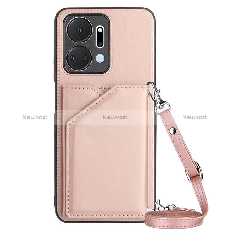 Soft Luxury Leather Snap On Case Cover Y03B for Huawei Honor X7a