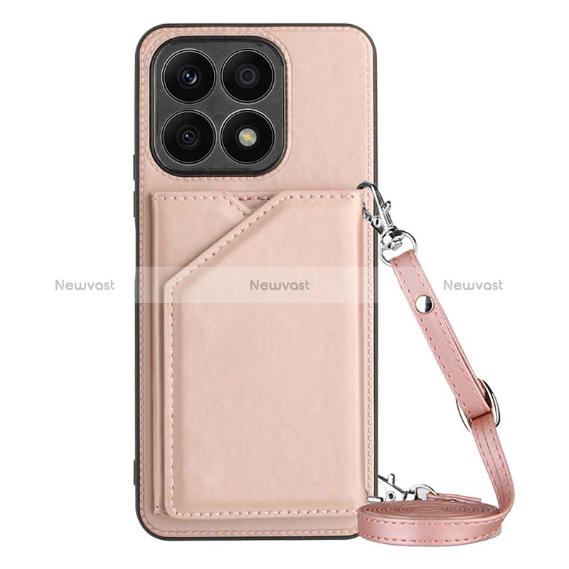 Soft Luxury Leather Snap On Case Cover Y03B for Huawei Honor X8a 4G