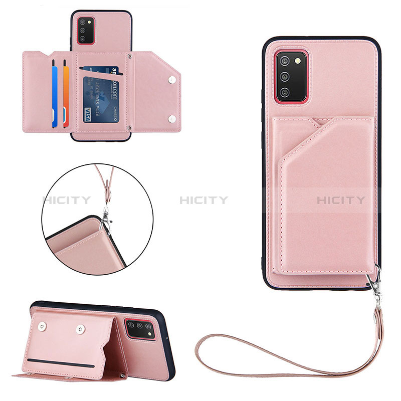 Soft Luxury Leather Snap On Case Cover Y03B for Samsung Galaxy A03s