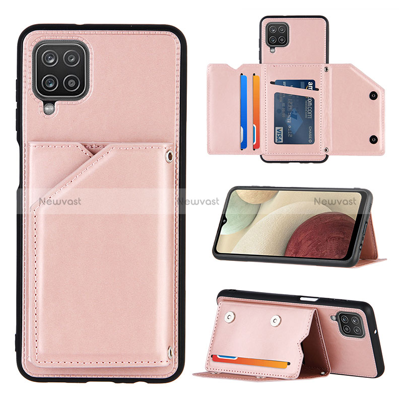 Soft Luxury Leather Snap On Case Cover Y03B for Samsung Galaxy A12 5G