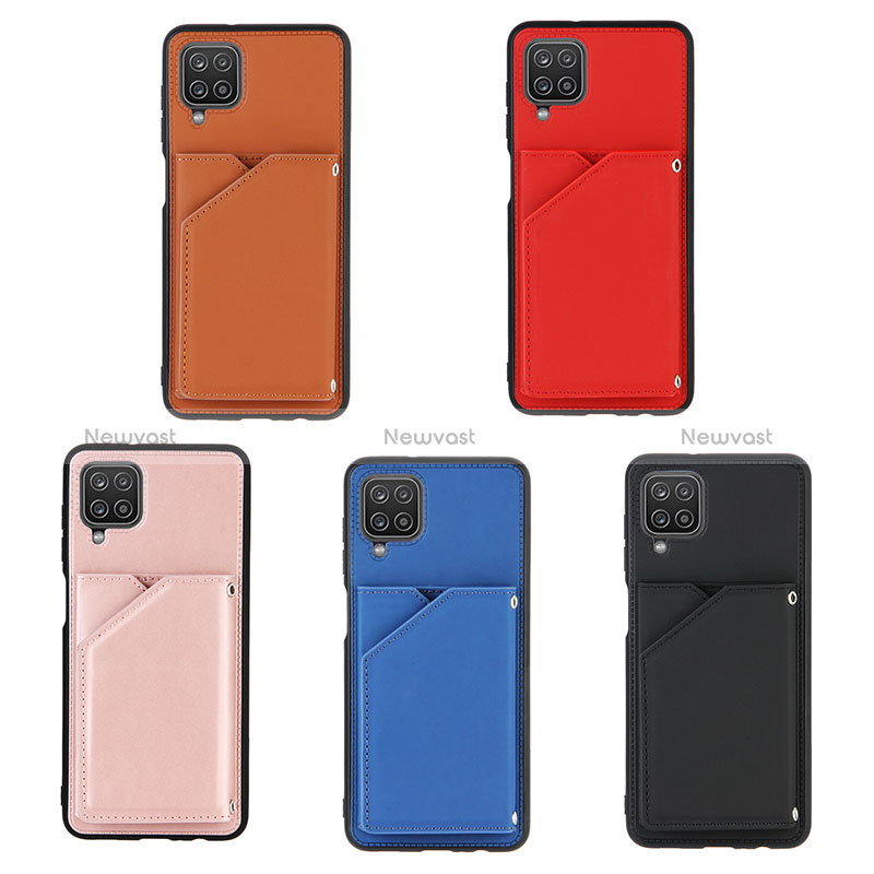 Soft Luxury Leather Snap On Case Cover Y03B for Samsung Galaxy A12 Nacho