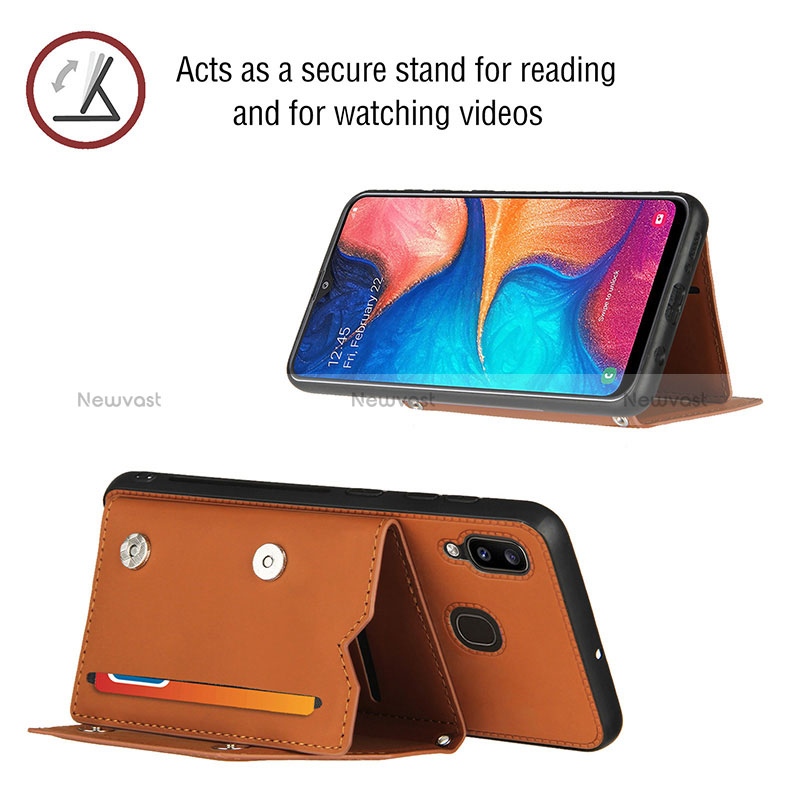 Soft Luxury Leather Snap On Case Cover Y03B for Samsung Galaxy A30