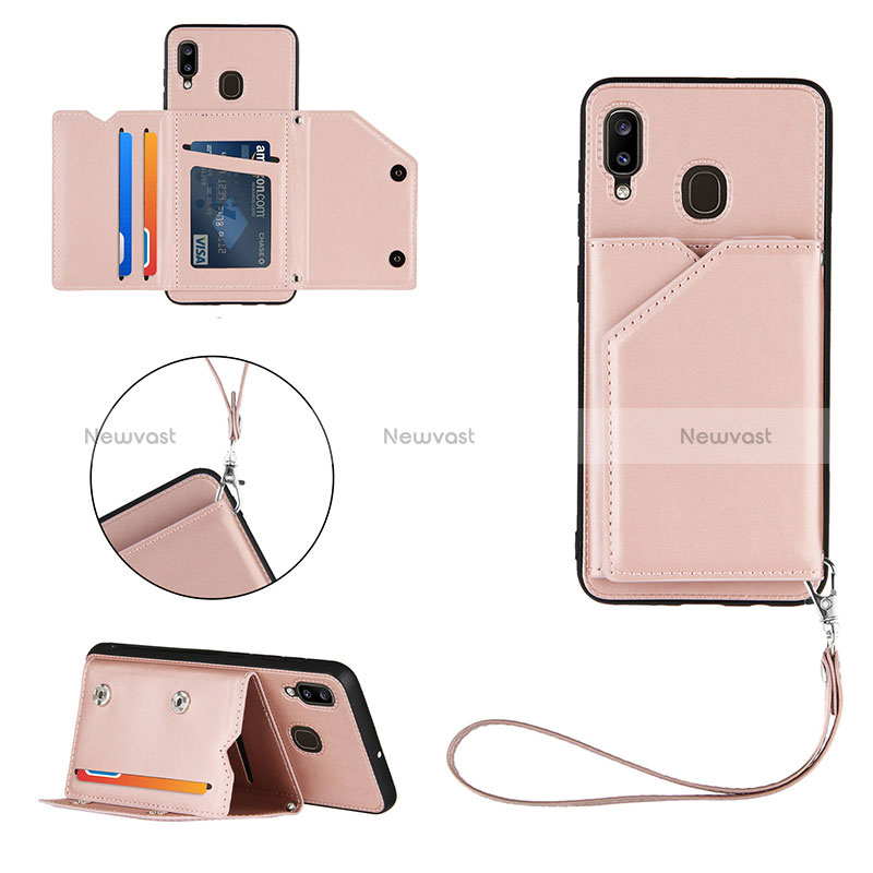 Soft Luxury Leather Snap On Case Cover Y03B for Samsung Galaxy A30