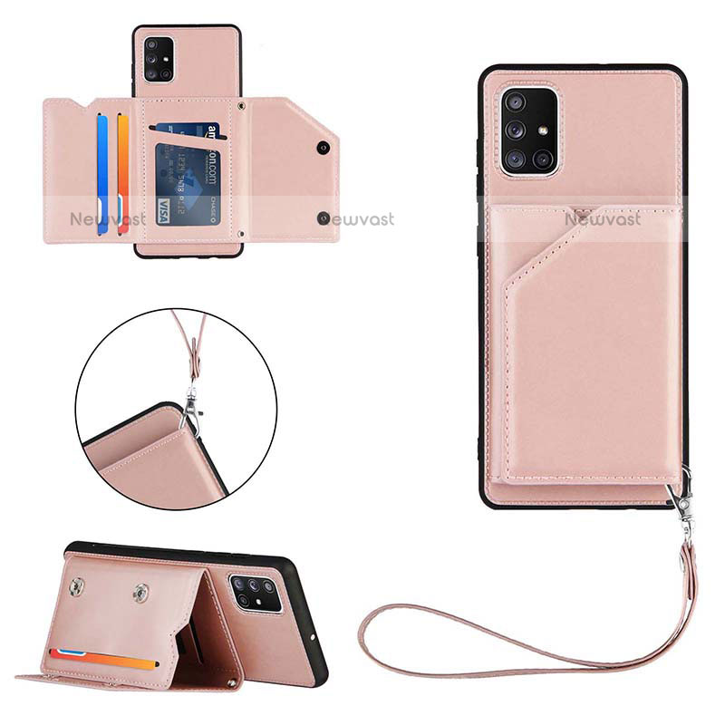 Soft Luxury Leather Snap On Case Cover Y03B for Samsung Galaxy A71 4G A715