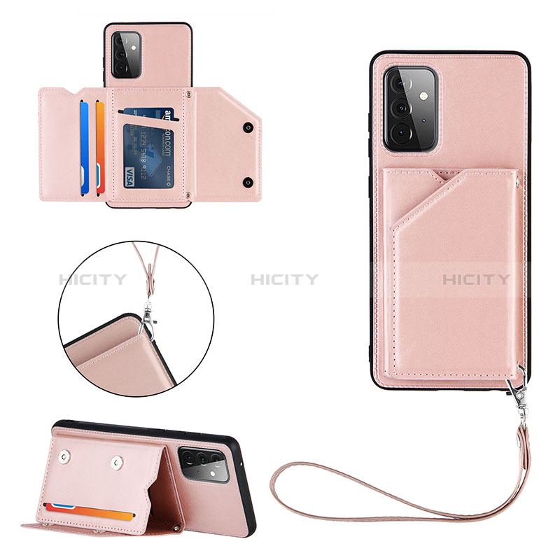 Soft Luxury Leather Snap On Case Cover Y03B for Samsung Galaxy A72 5G