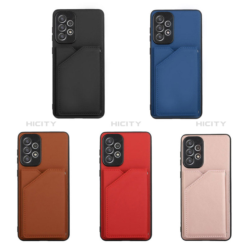 Soft Luxury Leather Snap On Case Cover Y03B for Samsung Galaxy A73 5G