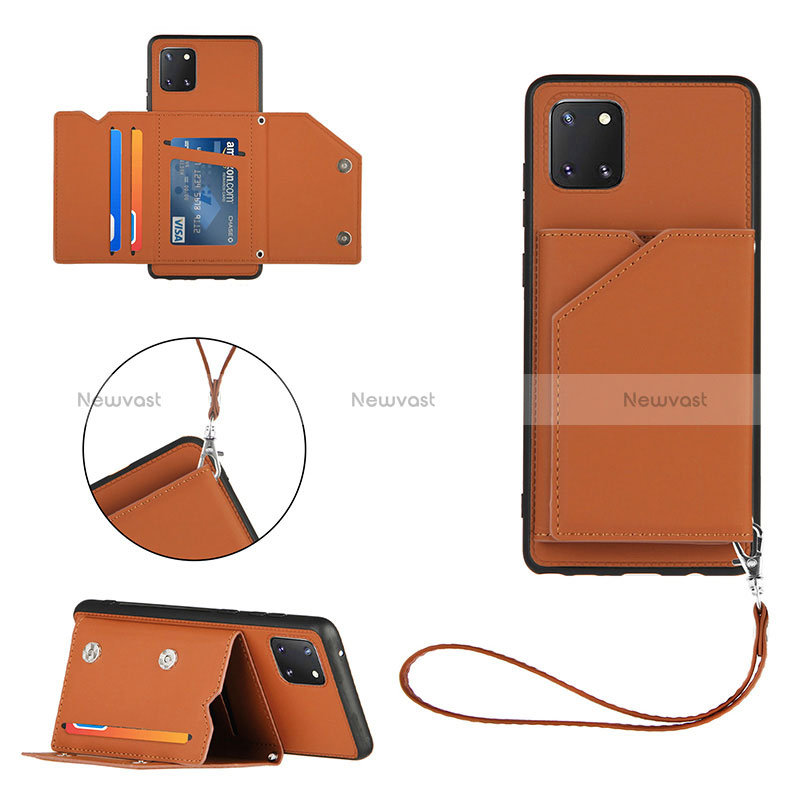 Soft Luxury Leather Snap On Case Cover Y03B for Samsung Galaxy A81