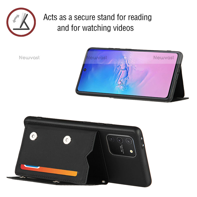 Soft Luxury Leather Snap On Case Cover Y03B for Samsung Galaxy A91