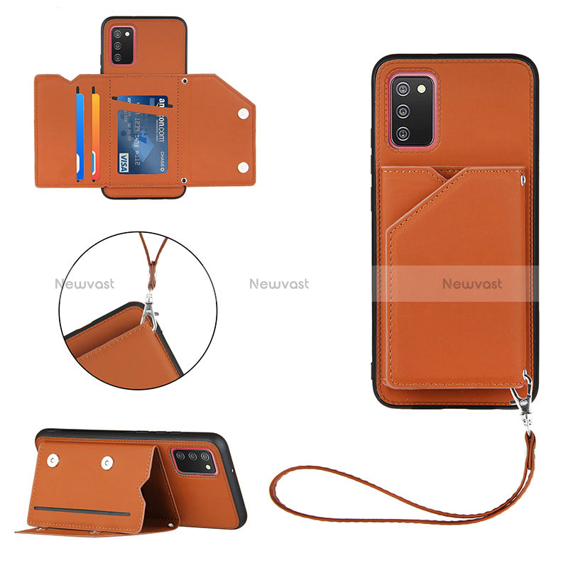 Soft Luxury Leather Snap On Case Cover Y03B for Samsung Galaxy F02S SM-E025F