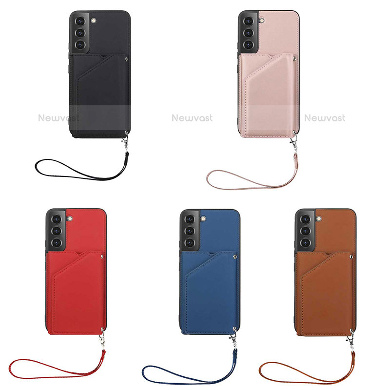 Soft Luxury Leather Snap On Case Cover Y03B for Samsung Galaxy S22 Plus 5G