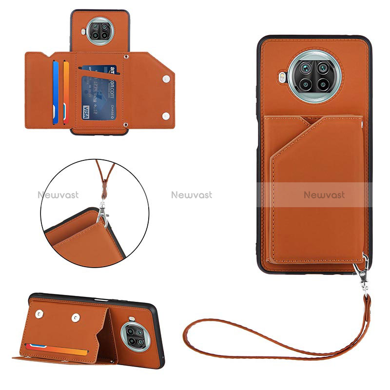 Soft Luxury Leather Snap On Case Cover Y03B for Xiaomi Mi 10i 5G Brown