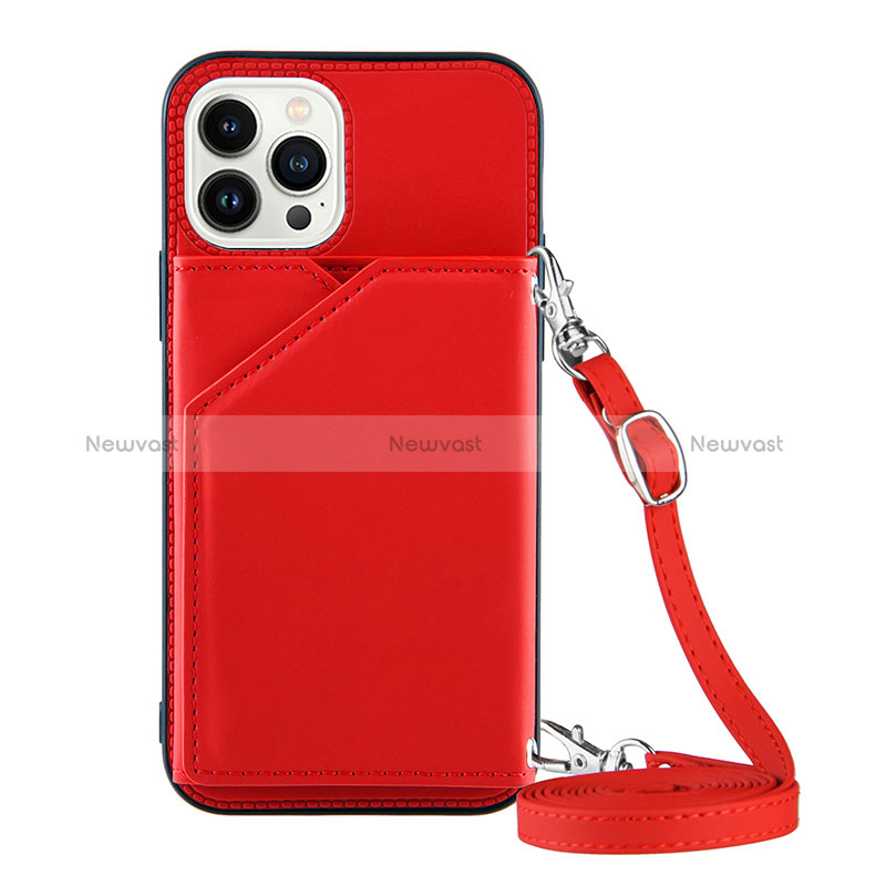 Soft Luxury Leather Snap On Case Cover Y04B for Apple iPhone 13 Pro