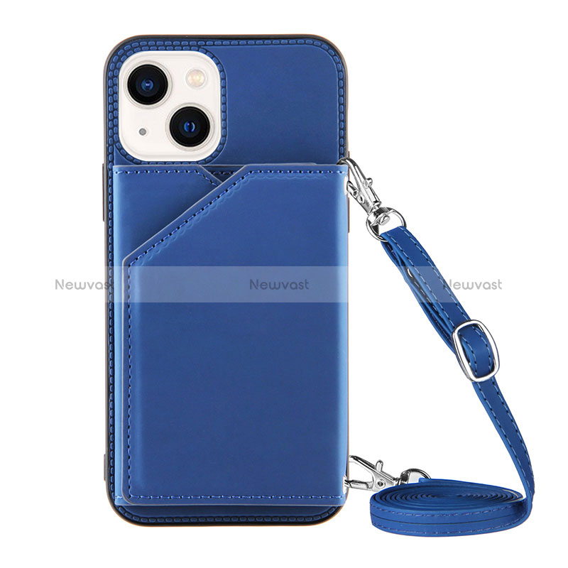 Soft Luxury Leather Snap On Case Cover Y04B for Apple iPhone 14