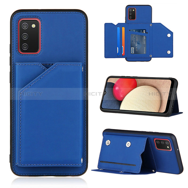 Soft Luxury Leather Snap On Case Cover Y04B for Samsung Galaxy A03s