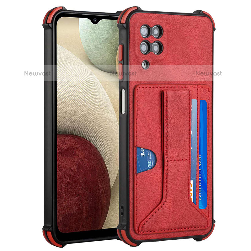 Soft Luxury Leather Snap On Case Cover Y04B for Samsung Galaxy A12