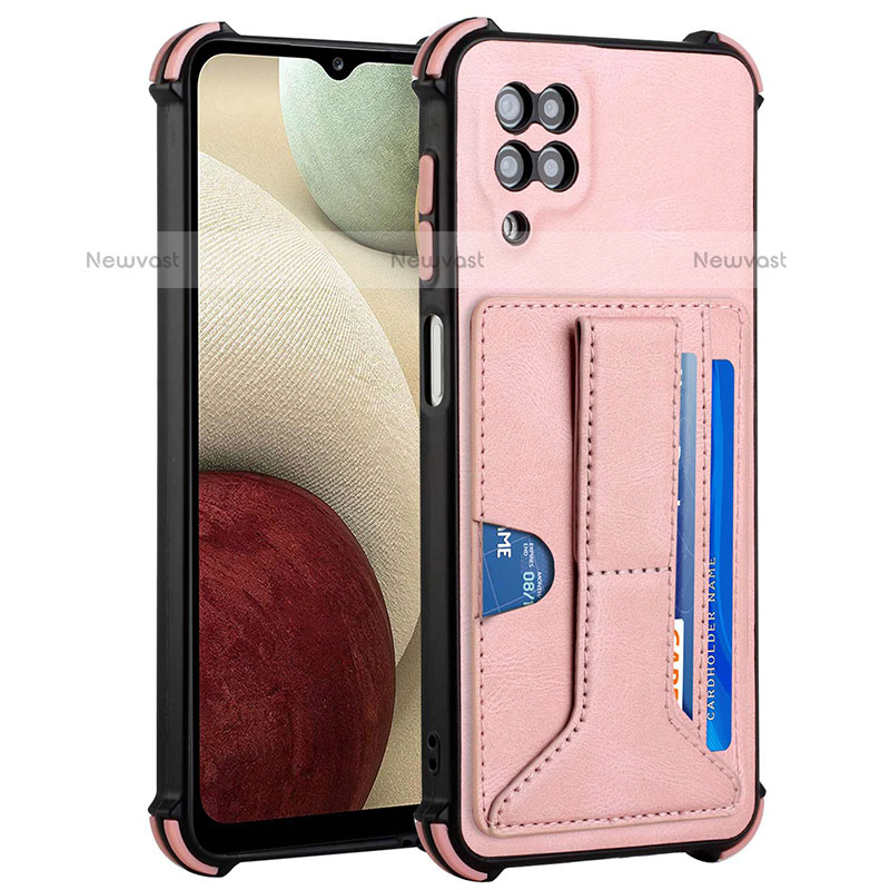 Soft Luxury Leather Snap On Case Cover Y04B for Samsung Galaxy A12