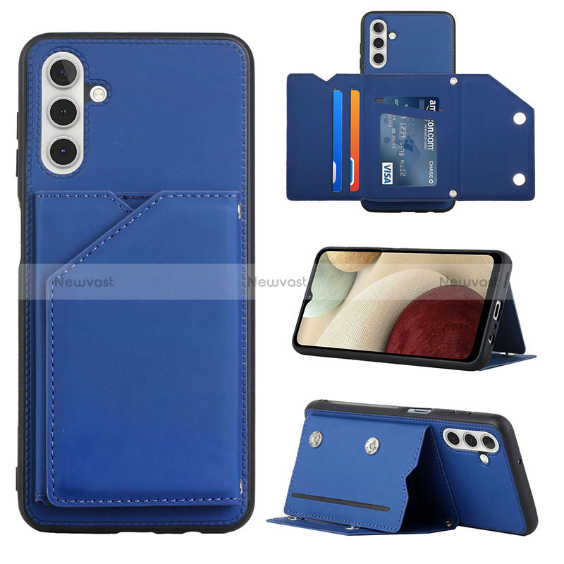 Soft Luxury Leather Snap On Case Cover Y04B for Samsung Galaxy A13 5G