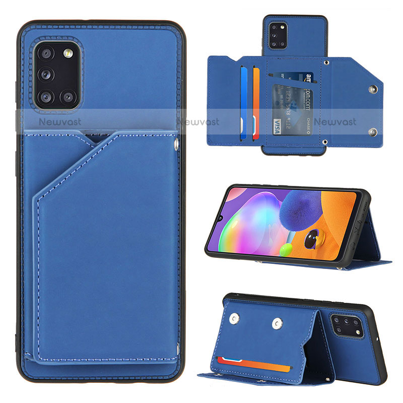 Soft Luxury Leather Snap On Case Cover Y04B for Samsung Galaxy A31