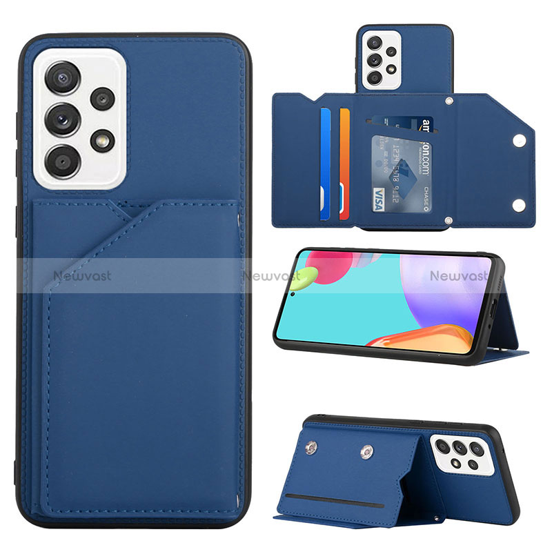 Soft Luxury Leather Snap On Case Cover Y04B for Samsung Galaxy A33 5G