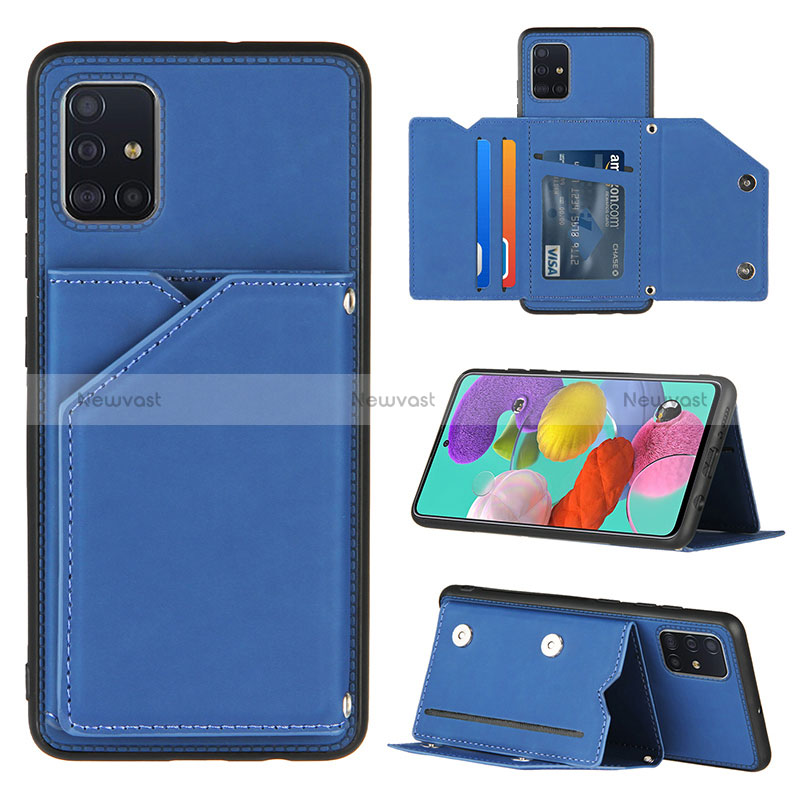 Soft Luxury Leather Snap On Case Cover Y04B for Samsung Galaxy A51 5G