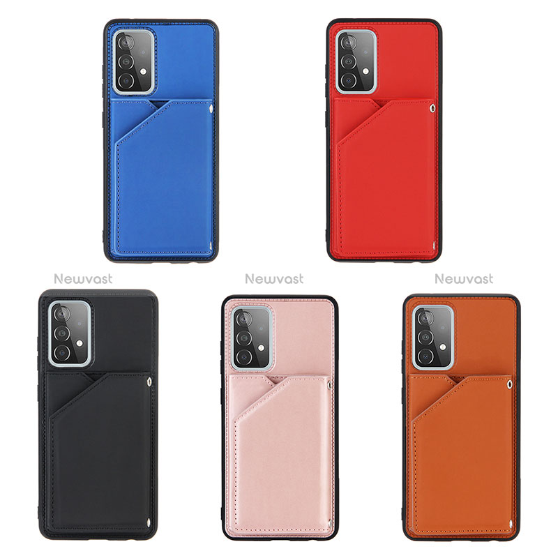 Soft Luxury Leather Snap On Case Cover Y04B for Samsung Galaxy A52 4G