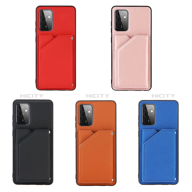 Soft Luxury Leather Snap On Case Cover Y04B for Samsung Galaxy A72 5G