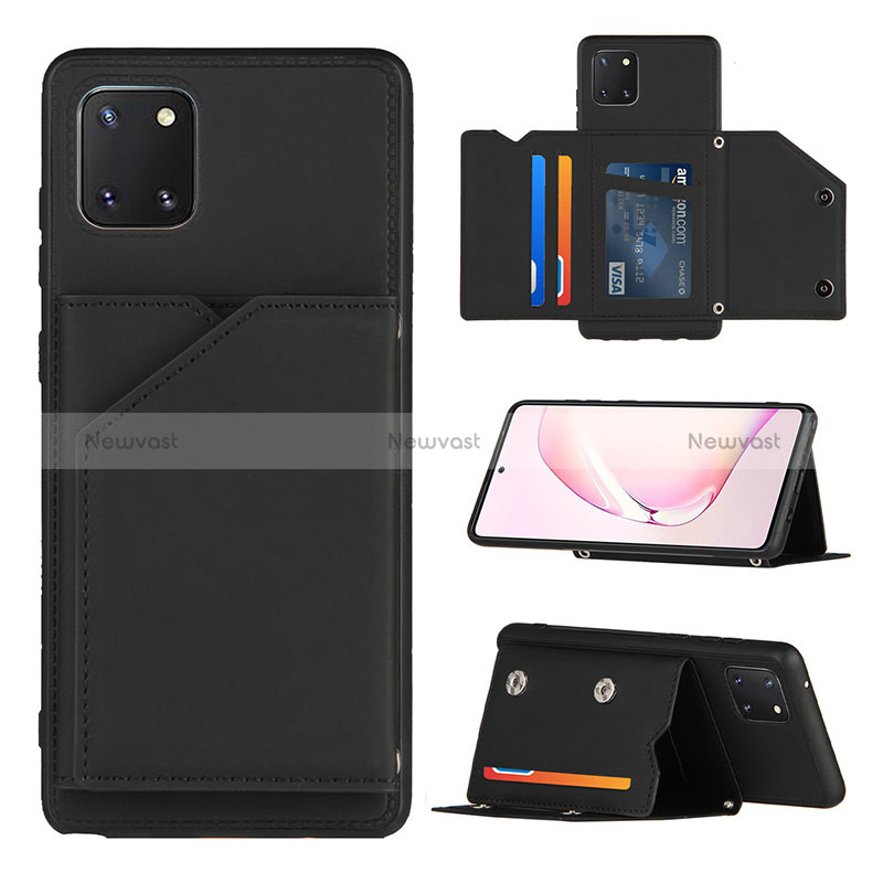 Soft Luxury Leather Snap On Case Cover Y04B for Samsung Galaxy A81