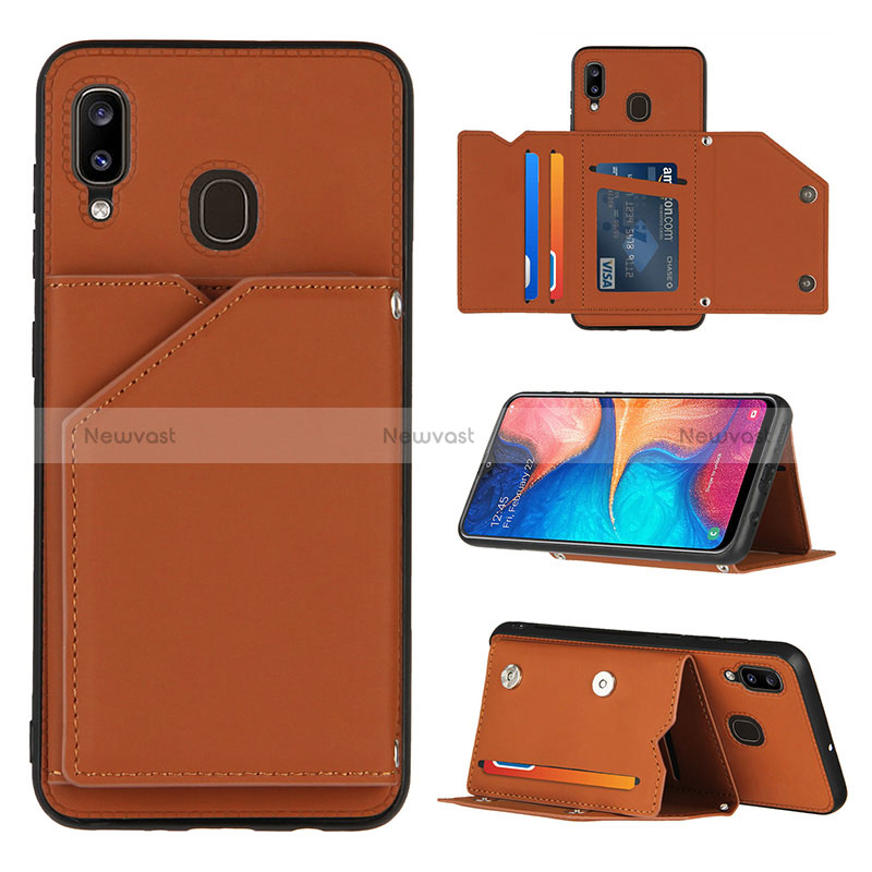 Soft Luxury Leather Snap On Case Cover Y04B for Samsung Galaxy M10S