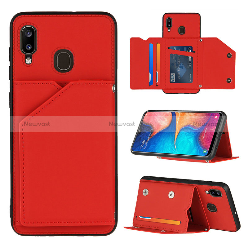 Soft Luxury Leather Snap On Case Cover Y04B for Samsung Galaxy M10S