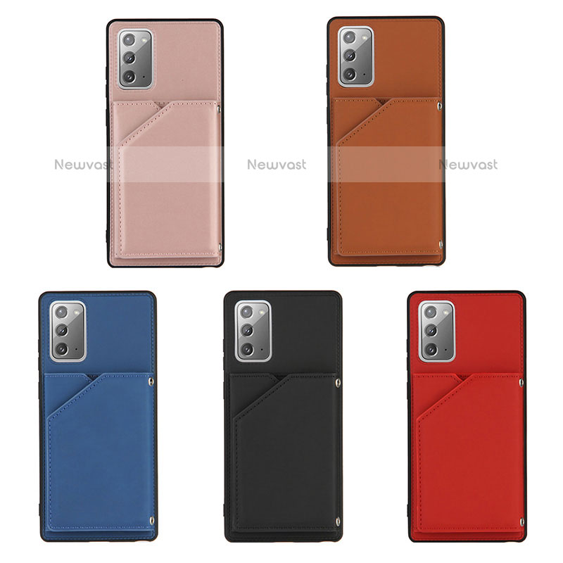 Soft Luxury Leather Snap On Case Cover Y04B for Samsung Galaxy Note 20 5G