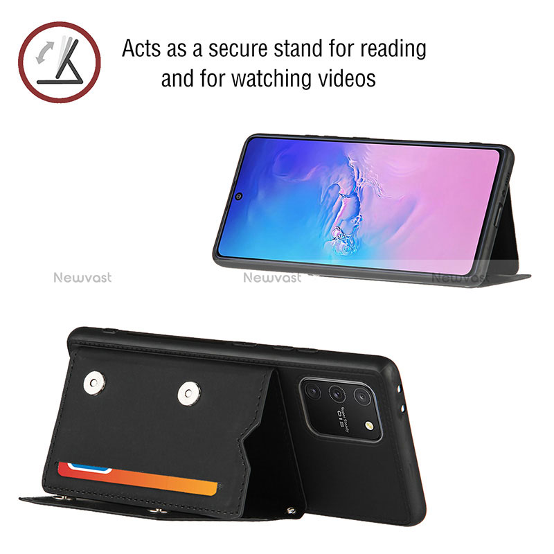 Soft Luxury Leather Snap On Case Cover Y04B for Samsung Galaxy S10 Lite